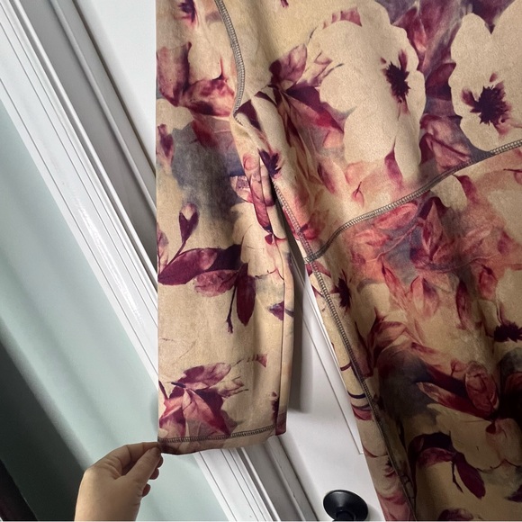 Anthropologie Solitaire Faux Suede Boho Fall Floral Duster Jacket Medium EUC - Picture 8 of 15